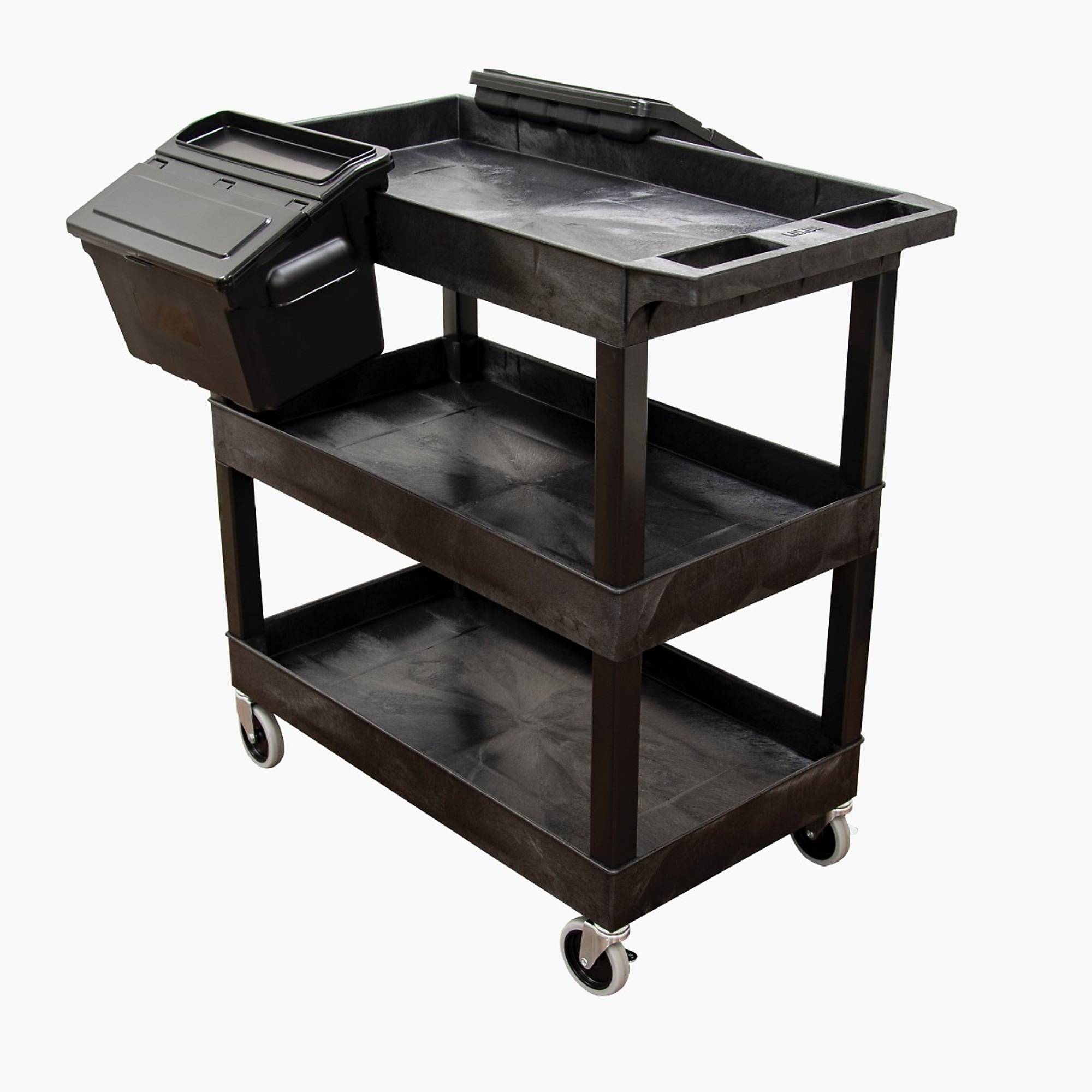 Luxor 32in. x 18in. Tub Cart w Bins, Total Capacity 500 lb, Model# EC111-B-OUTRIG
